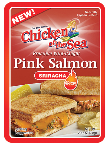 sriracha salmon chicken sea pink pouches protein omega caught serving excellent rich wild premium single source